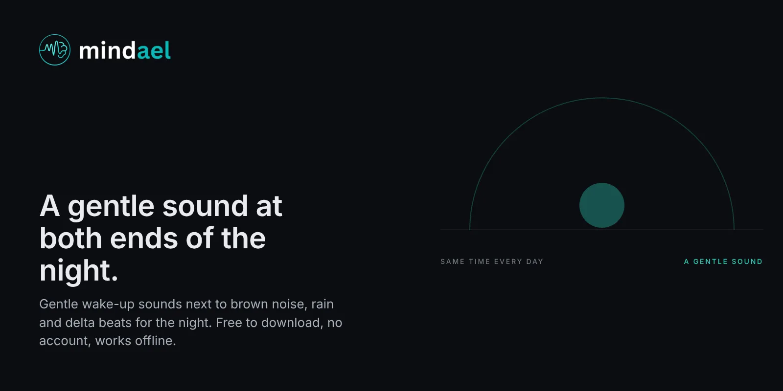 Mindael as an alarm app with a gentle Rainy Morning wake sound after a night of rain, free on the App Store